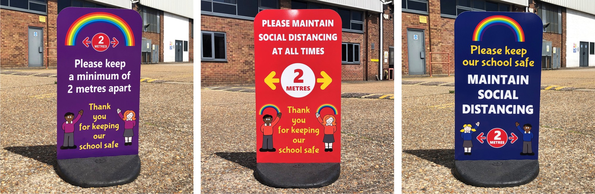 social distancing signs for schools